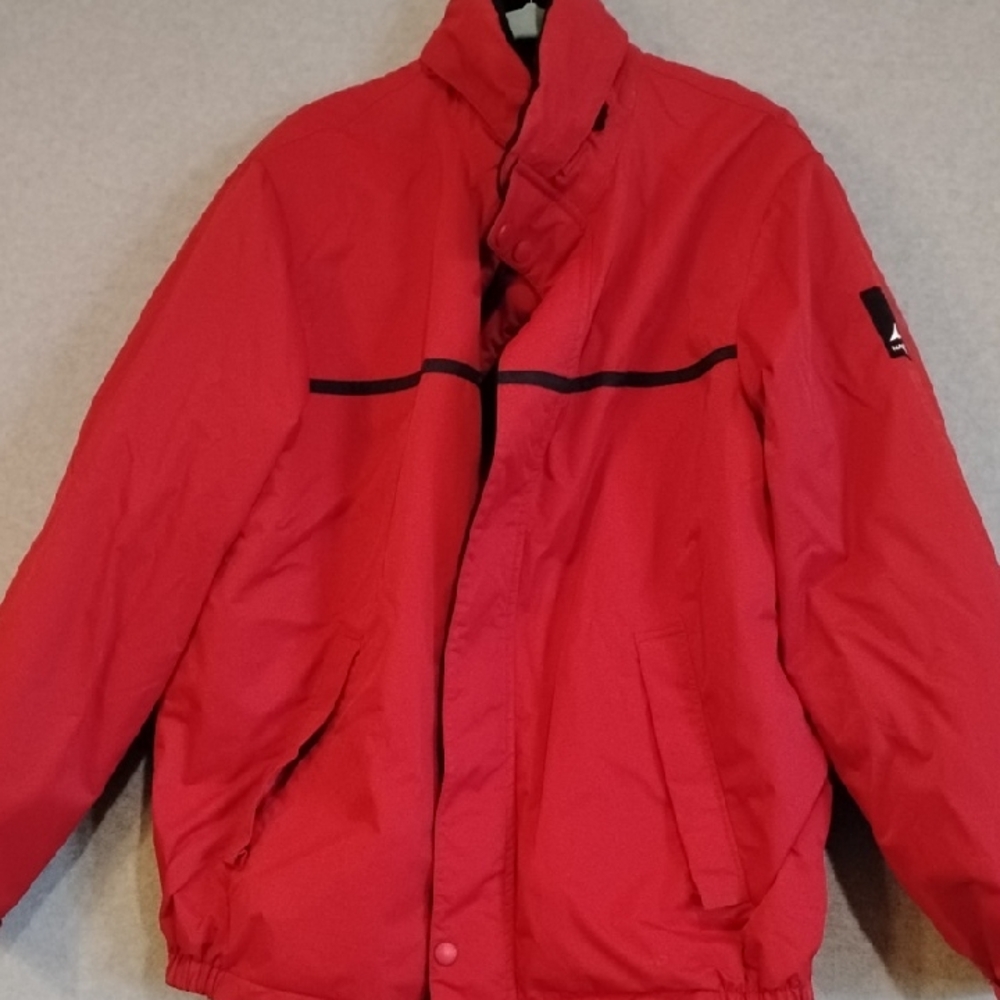 Nautica Men's Vibrant Red Windbreaker Jacket